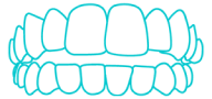 Open Bite Blue Icon